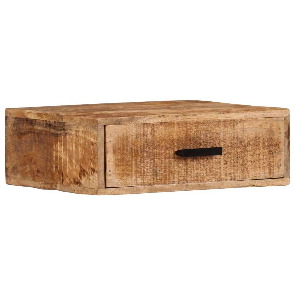 Väggmonterat Sängbord 40X30X13,5 Cm Massivt Mangoträ