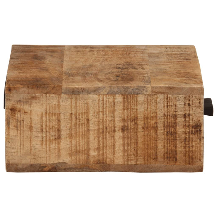 Väggmonterat Sängbord 40X30X13,5 Cm Massivt Mangoträ