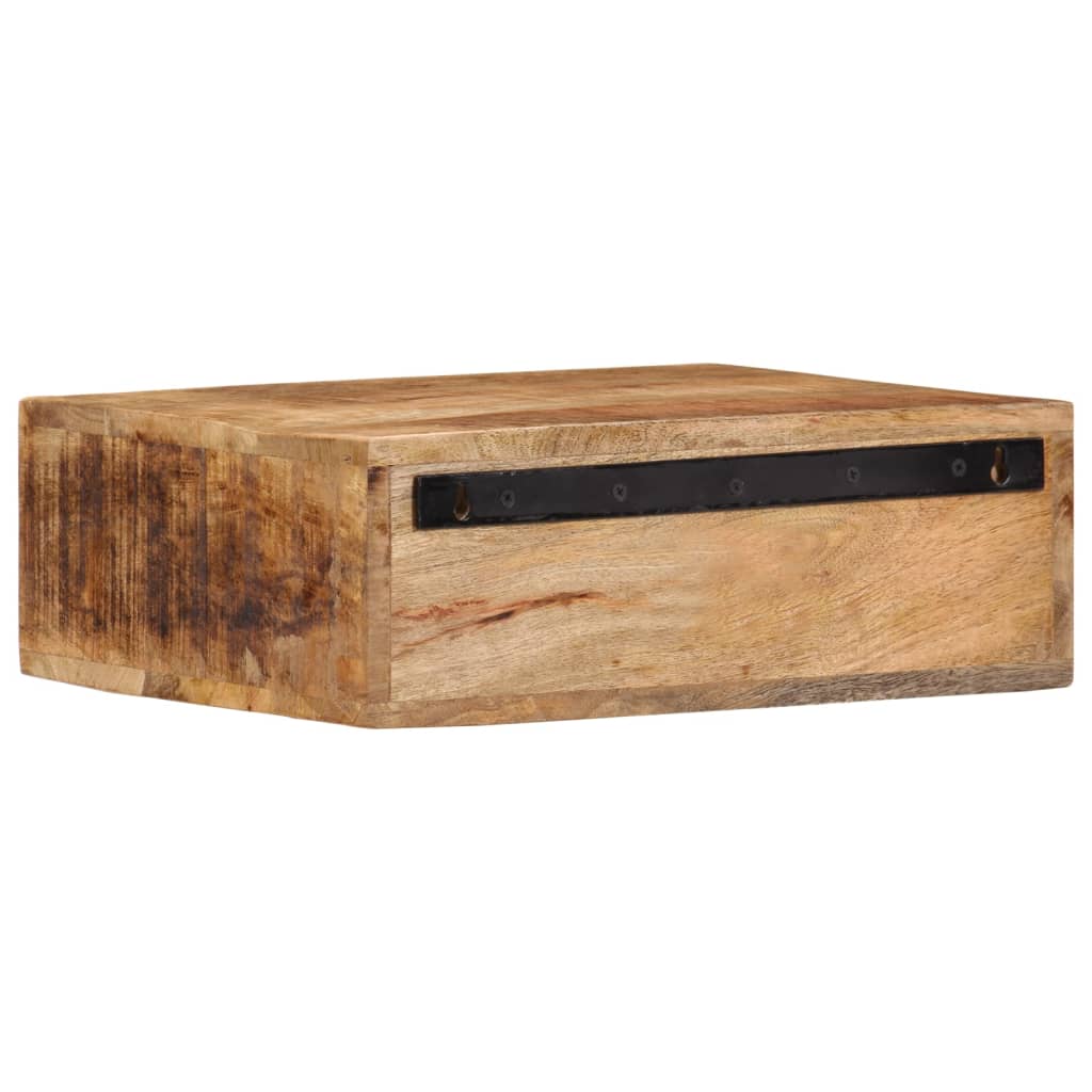 Väggmonterat Sängbord 40X30X13,5 Cm Massivt Mangoträ