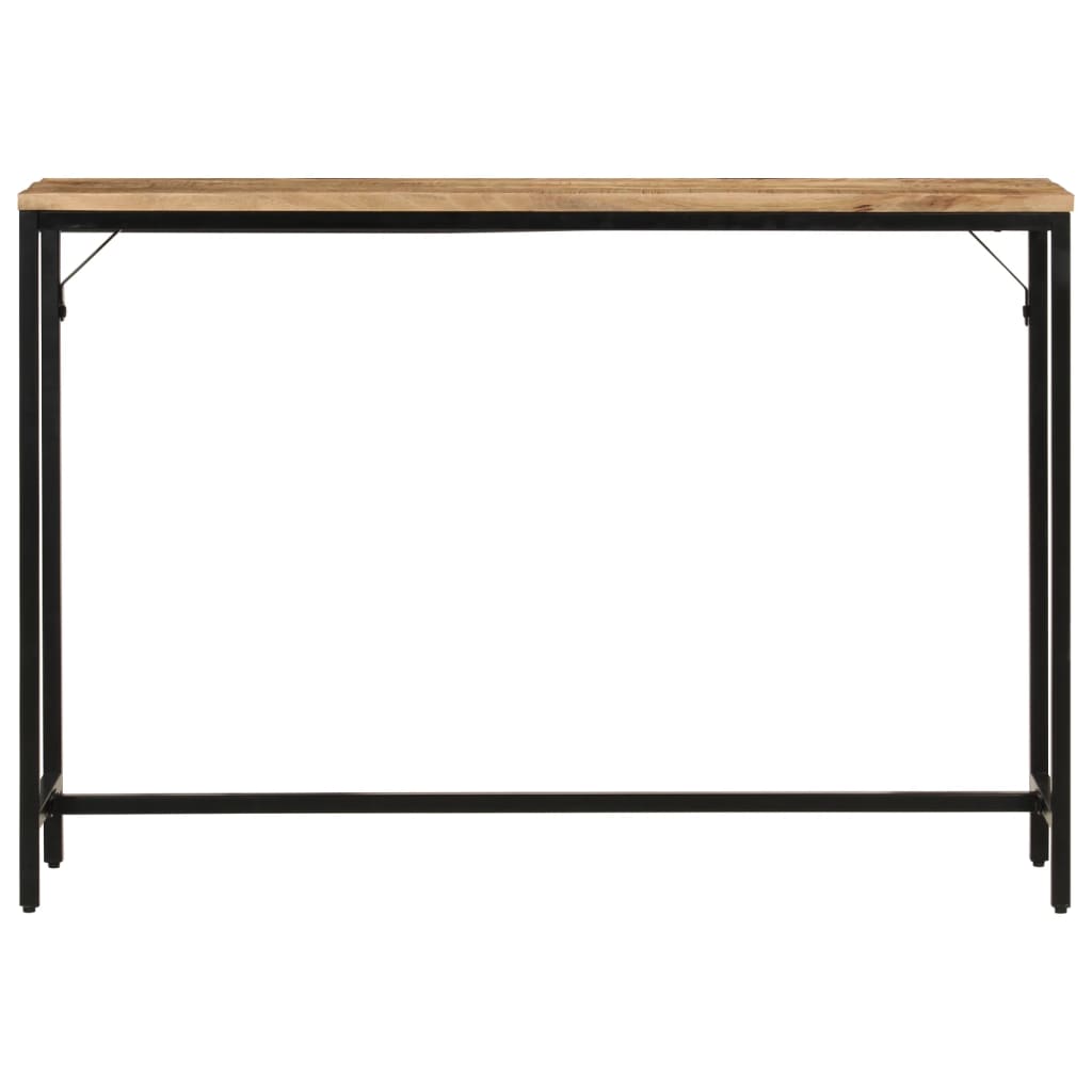 Avlastningsbord 110X30X75 Cm Massivt Grovt Mangoträ Och Järn