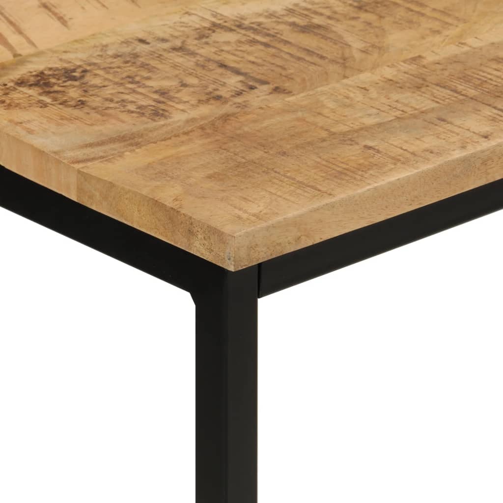 Avlastningsbord 110X30X75 Cm Massivt Grovt Mangoträ Och Järn