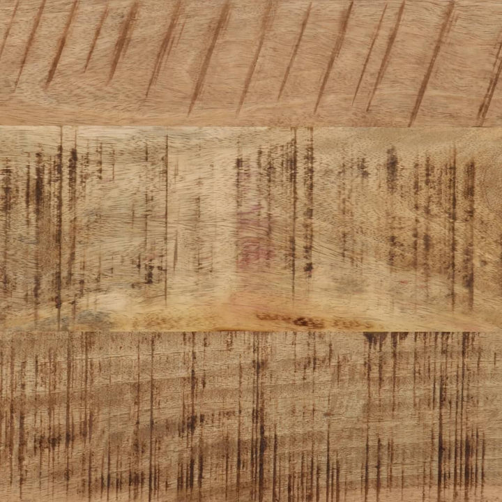 Avlastningsbord 110X30X75 Cm Massivt Grovt Mangoträ Och Järn
