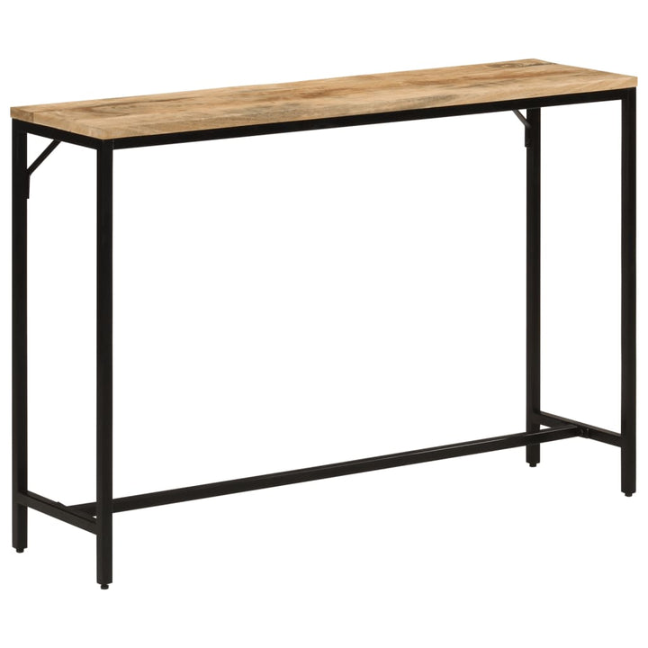 Avlastningsbord 110X30X75 Cm Massivt Grovt Mangoträ Och Järn