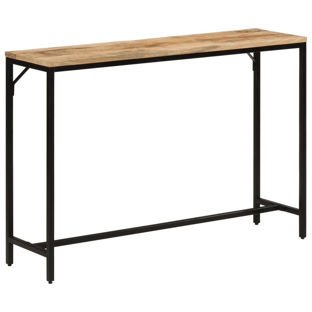 Avlastningsbord 110X30X75 Cm Massivt Grovt Mangoträ Och Järn