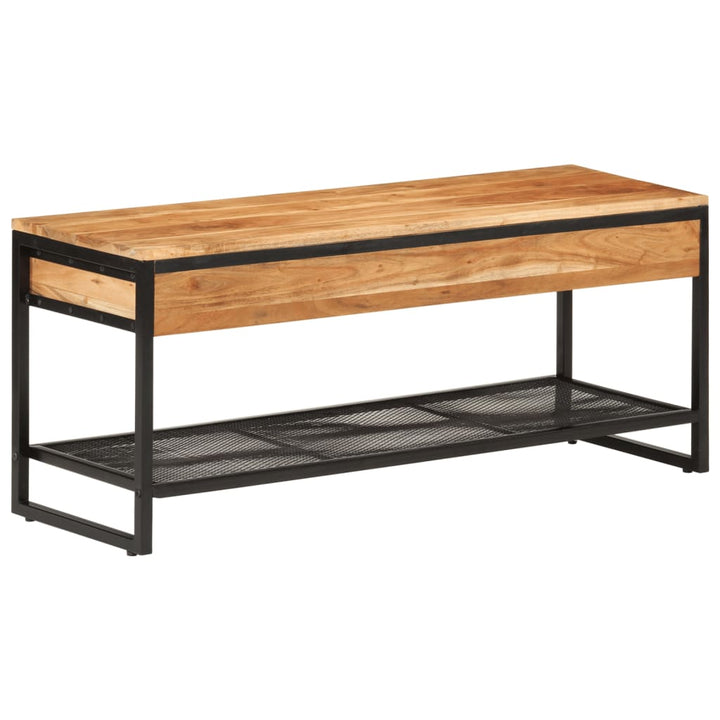Skobänk 110X35X45 Cm Massivt Akaciaträ Och Järn