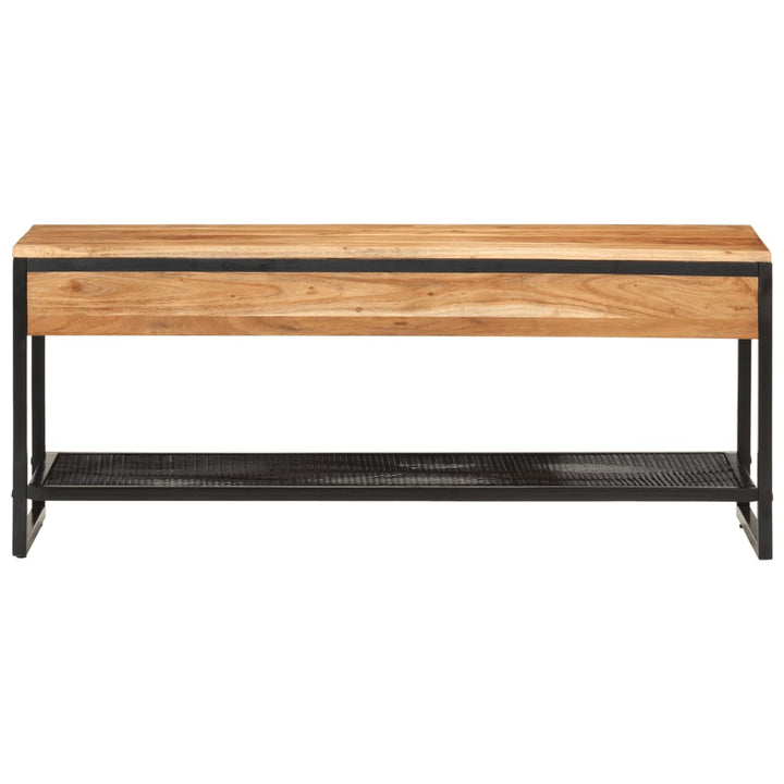 Skobänk 110X35X45 Cm Massivt Akaciaträ Och Järn