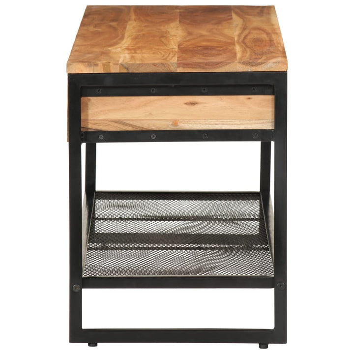 Skobänk 110X35X45 Cm Massivt Akaciaträ Och Järn
