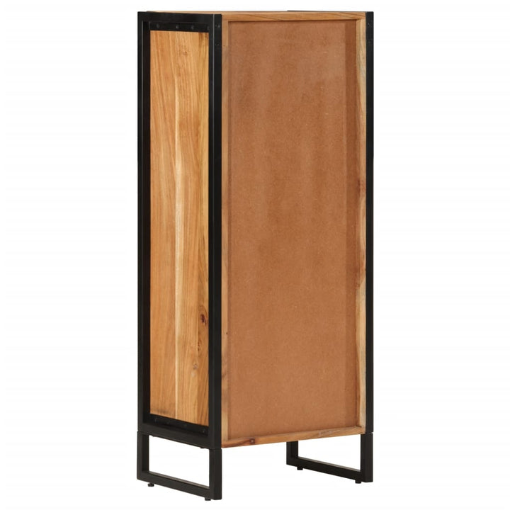 Badrumsskåp 40X30X100 Cm Massivt Akaciaträ Och Järn