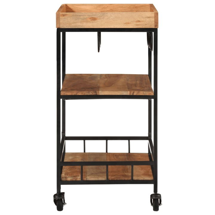 Serveringsvagn 60X40X80 Cm Massivt Akaciaträ Och Järn
