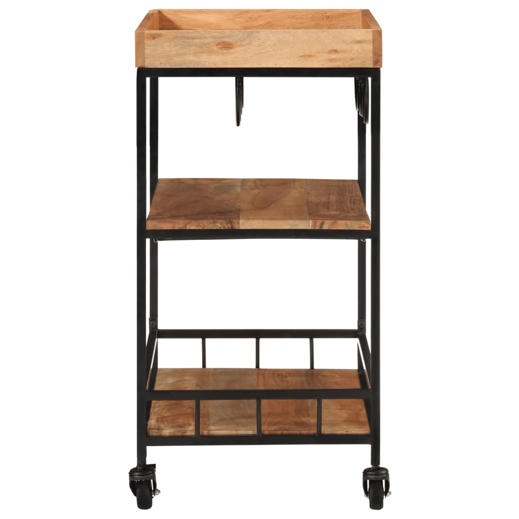 Serveringsvagn 60X40X80 Cm Massivt Akaciaträ Och Järn