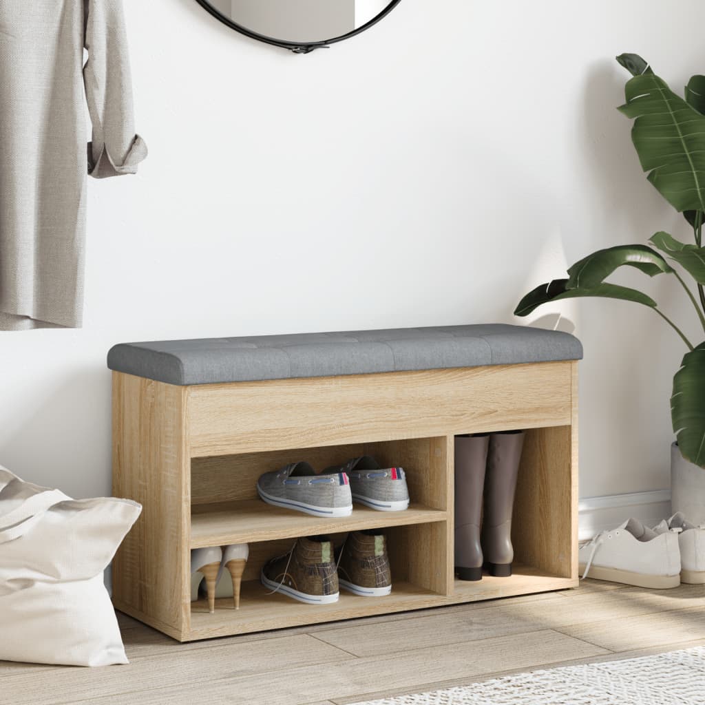 Skobänk Sonoma-Ek 82X32X45,5 Cm Konstruerat Trä