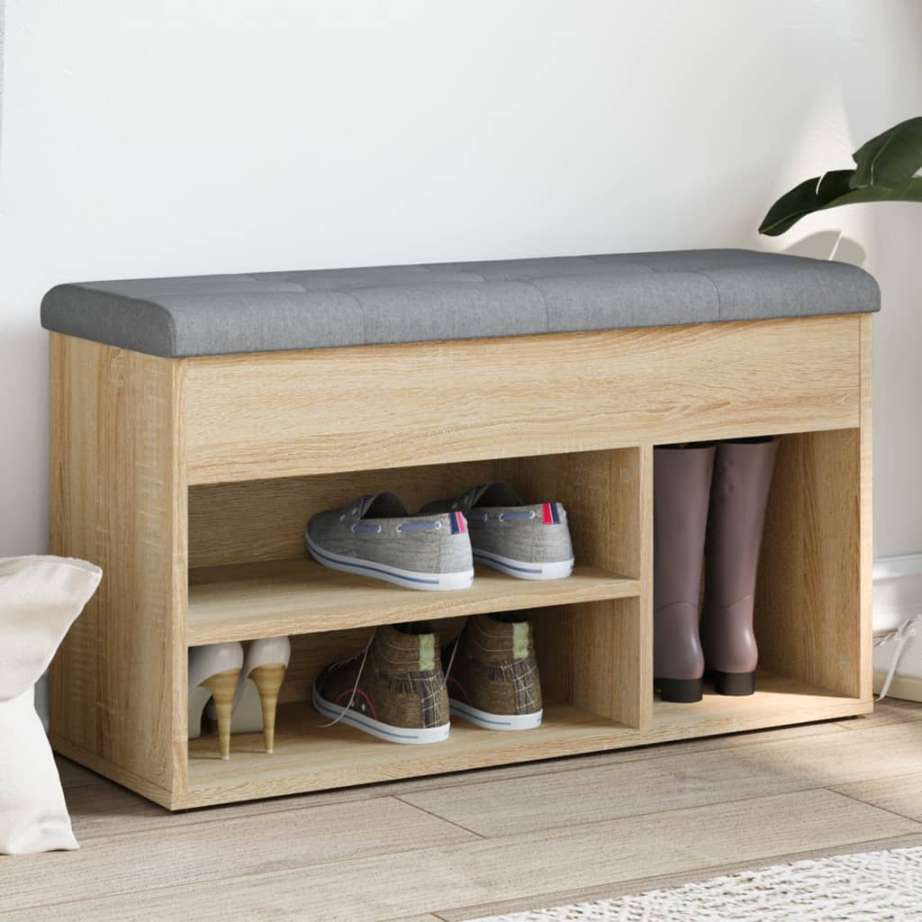 Skobänk Sonoma-Ek 82X32X45,5 Cm Konstruerat Trä