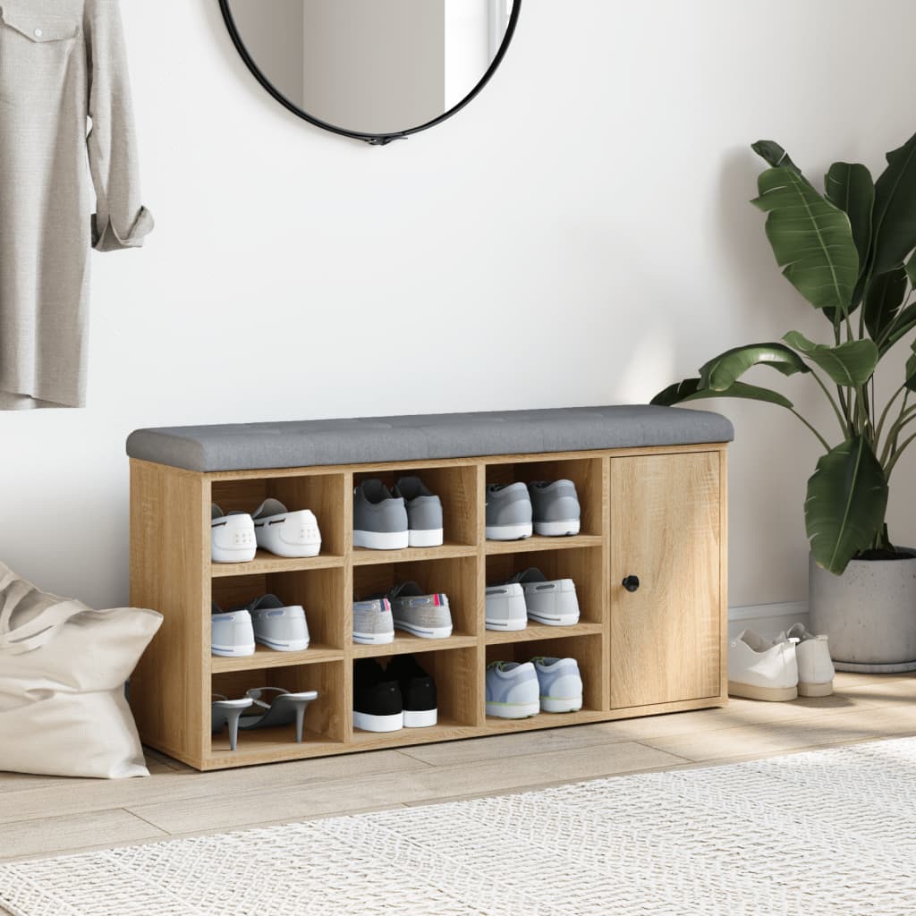 Skobänk Sonoma-Ek 102X32X50 Cm Konstruerat Trä