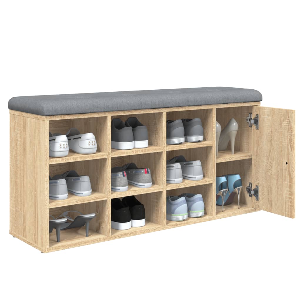 Skobänk Sonoma-Ek 102X32X50 Cm Konstruerat Trä