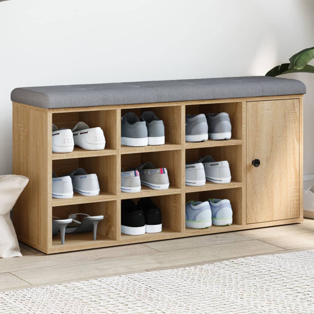 Skobänk Sonoma-Ek 102X32X50 Cm Konstruerat Trä