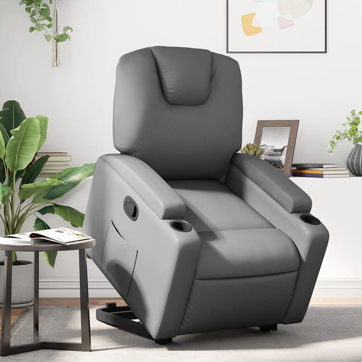 Reclinerfåtölj Med Uppresningshjälp Konstläder