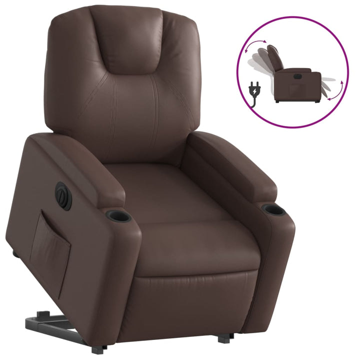 Reclinerfåtölj Med Uppresningshjälp Konstläder