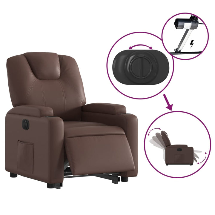 Reclinerfåtölj Med Uppresningshjälp Konstläder
