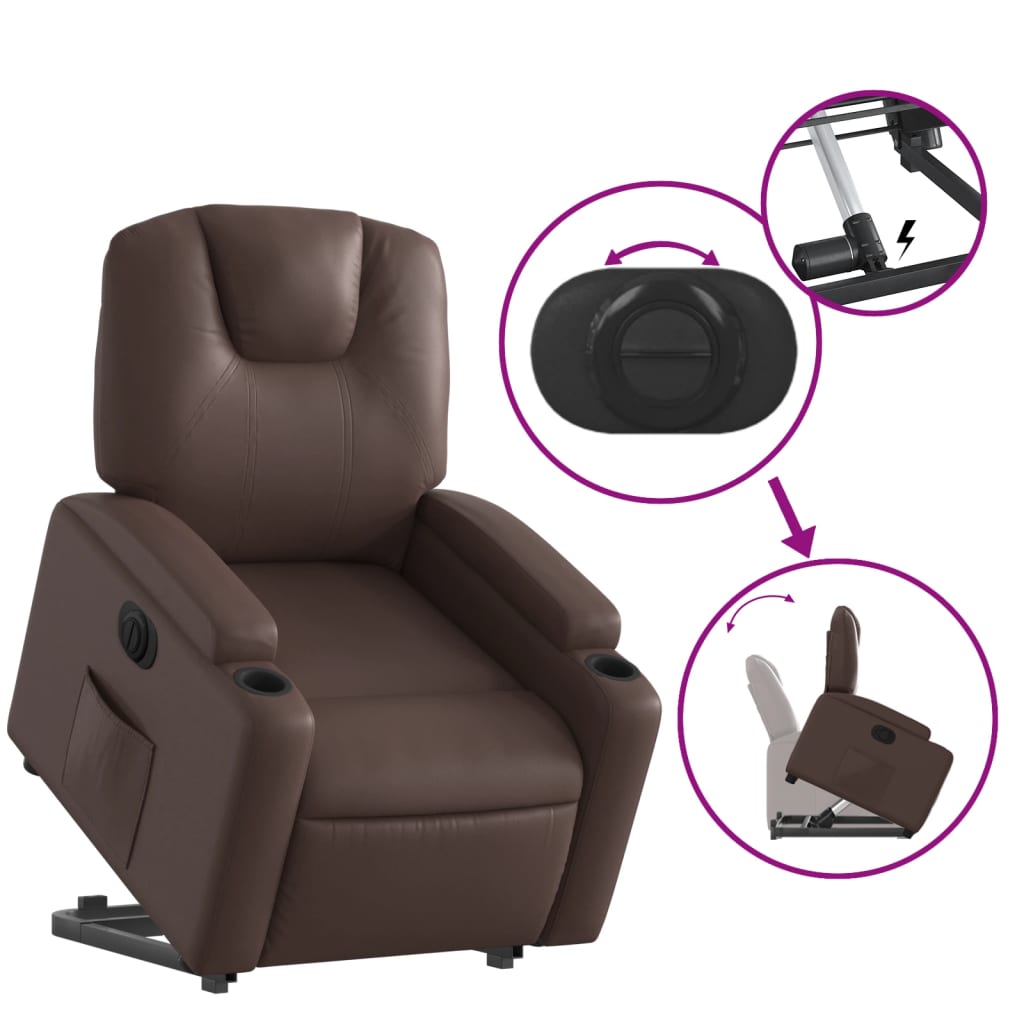 Reclinerfåtölj Med Uppresningshjälp Konstläder