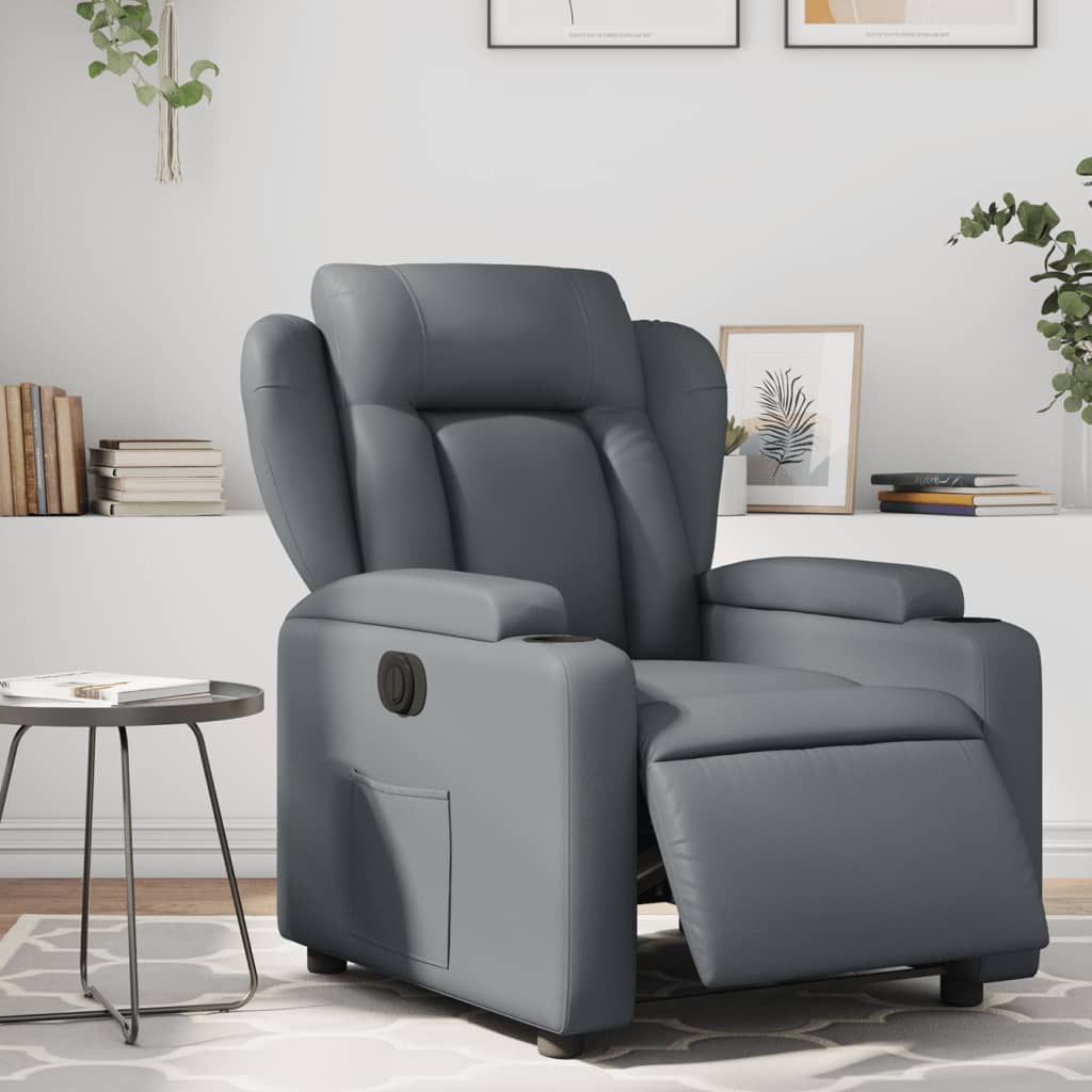 Reclinerfåtölj Gräddvit Konstläder