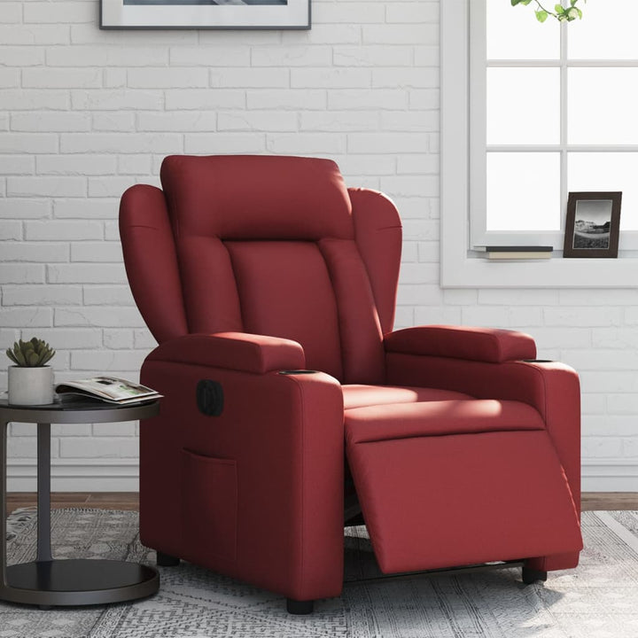 Reclinerfåtölj Gräddvit Konstläder