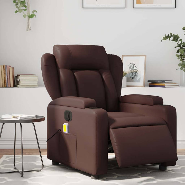 Reclinerfåtölj Gräddvit Konstläder