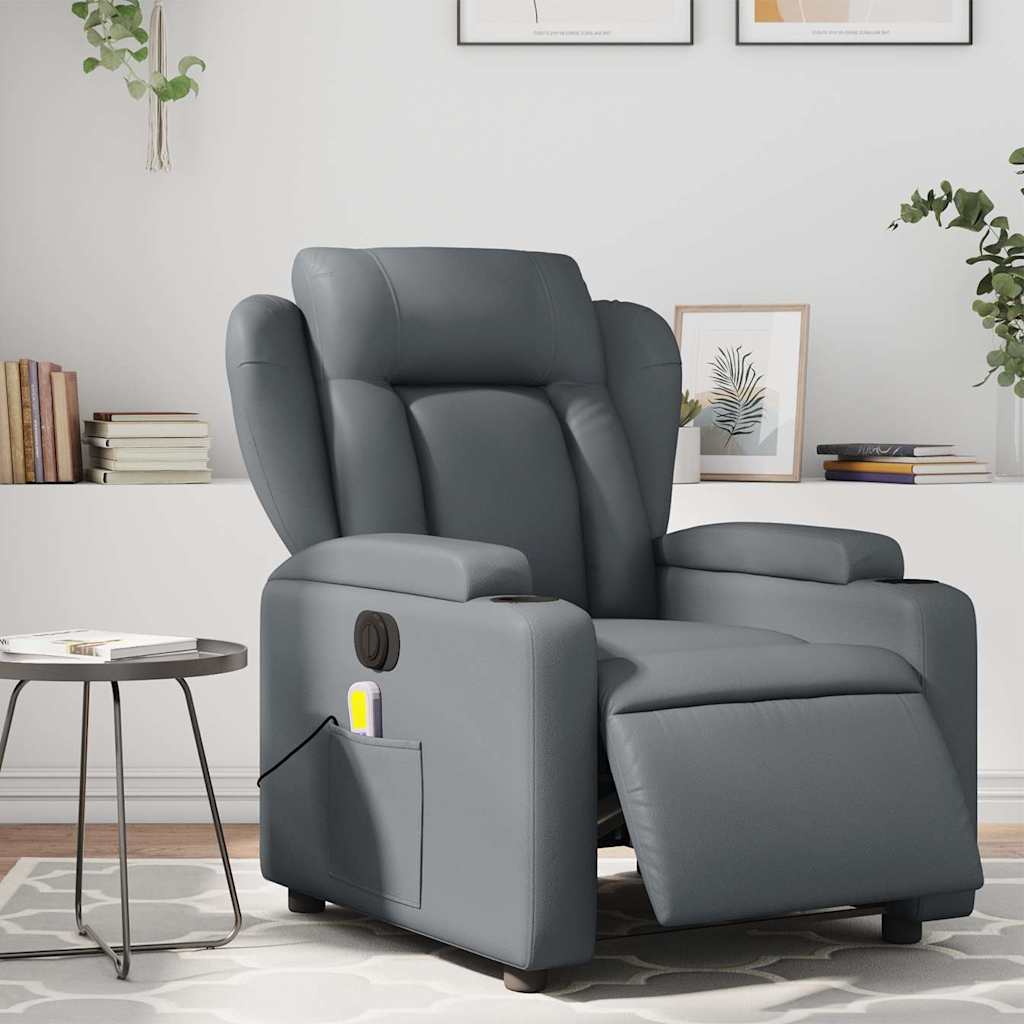Reclinerfåtölj Gräddvit Konstläder