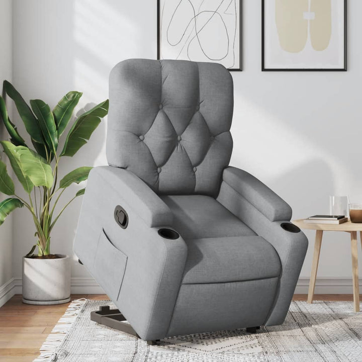 Massagefåtölj Med Uppresningshjälp Tyg