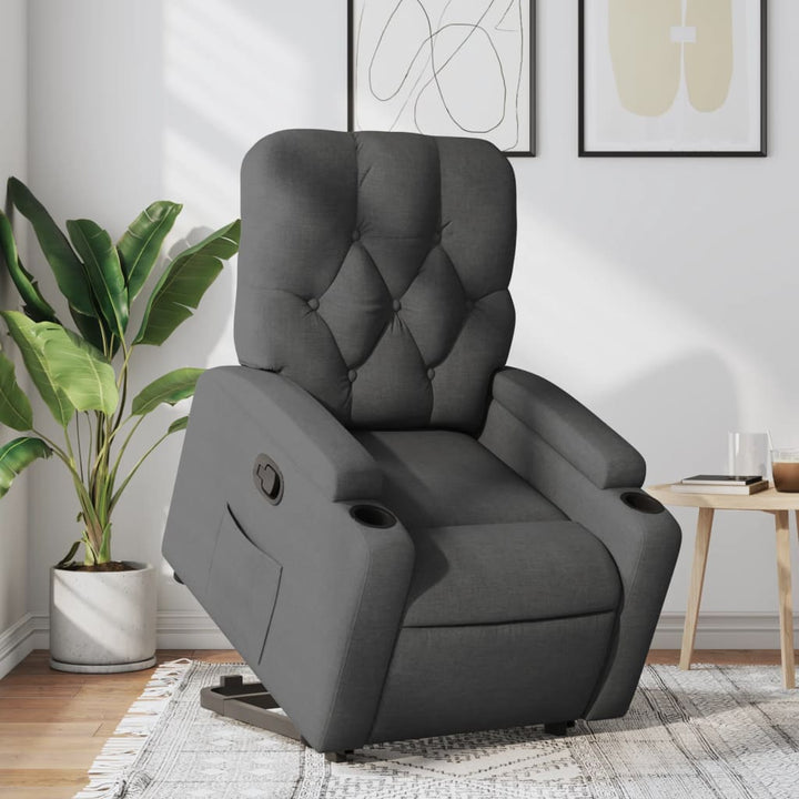 Massagefåtölj Med Uppresningshjälp Tyg