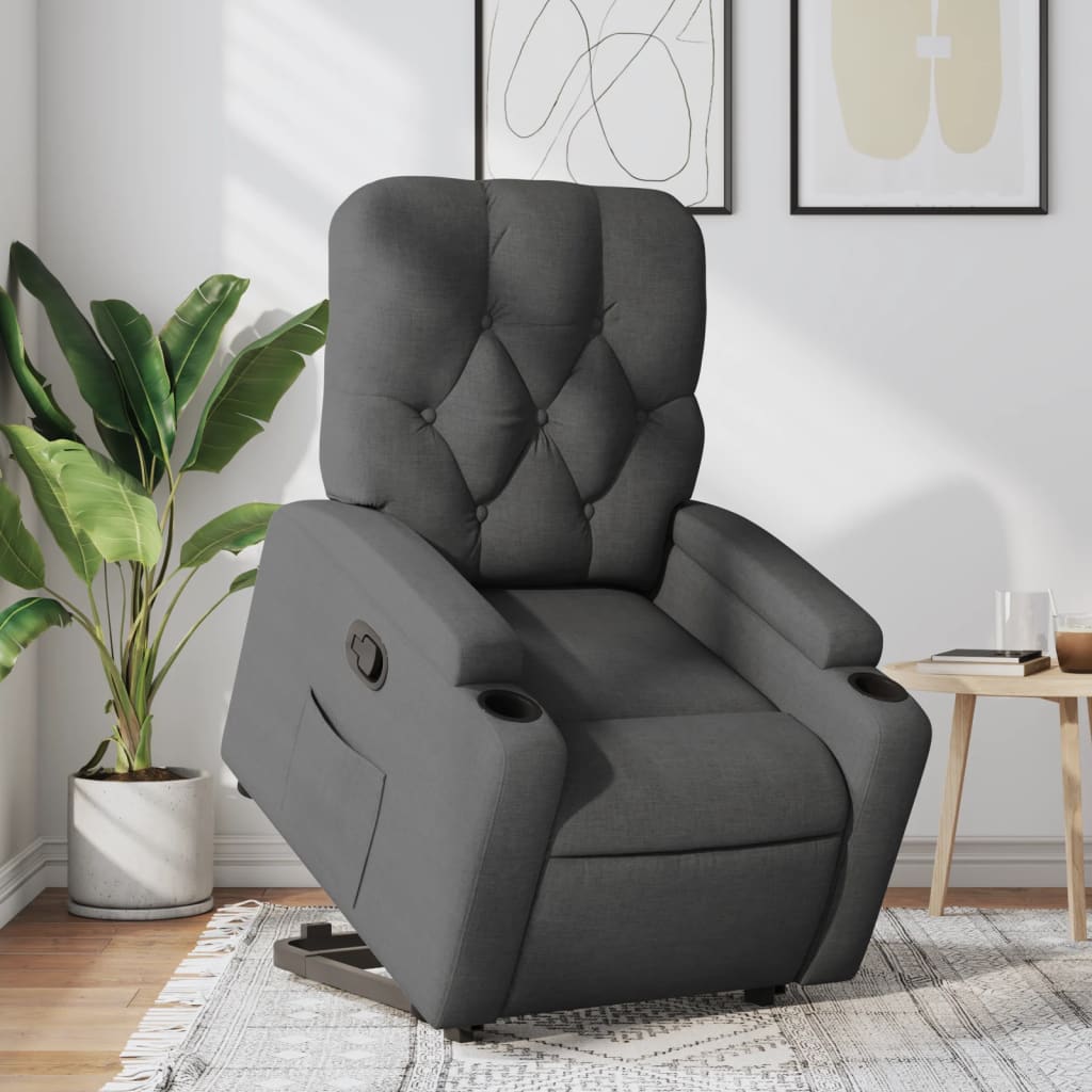Massagefåtölj Med Uppresningshjälp Tyg