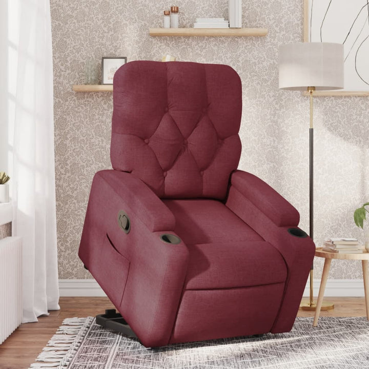 Massagefåtölj Med Uppresningshjälp Tyg