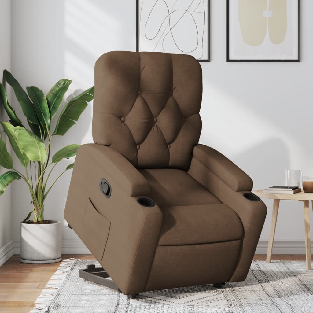 Massagefåtölj Med Uppresningshjälp Tyg