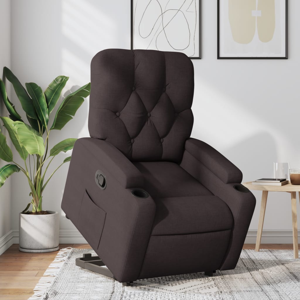 Massagefåtölj Med Uppresningshjälp Tyg