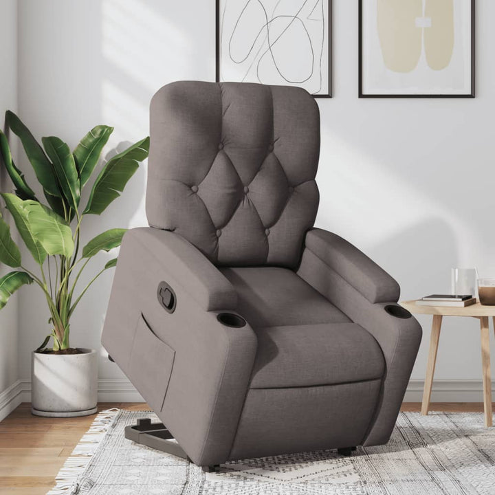 Massagefåtölj Med Uppresningshjälp Tyg