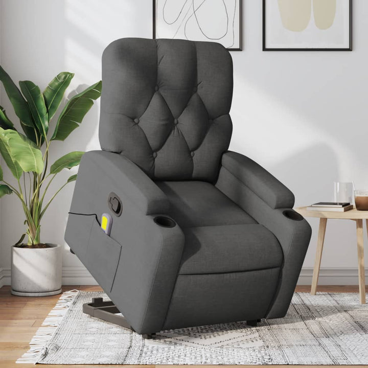 Massagefåtölj Med Uppresningshjälp Tyg