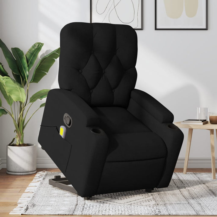 Massagefåtölj Med Uppresningshjälp Tyg