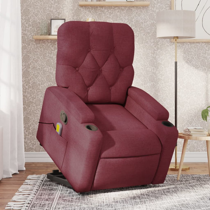 Massagefåtölj Med Uppresningshjälp Tyg