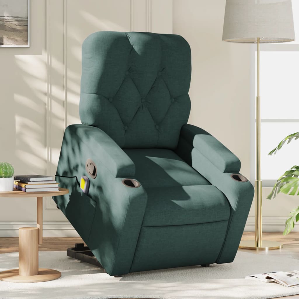Massagefåtölj Med Uppresningshjälp Tyg