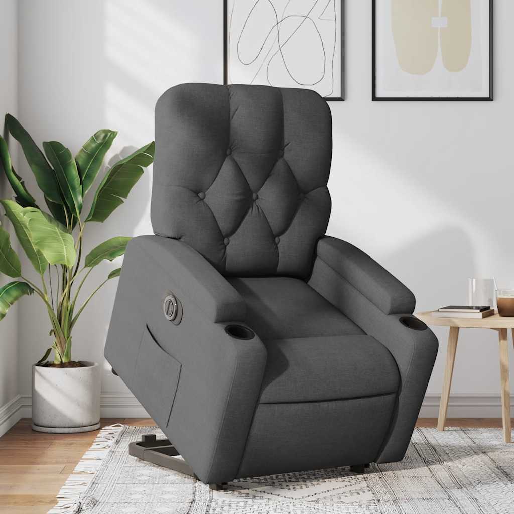 Massagefåtölj Med Uppresningshjälp Tyg