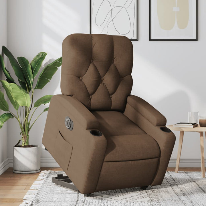 Massagefåtölj Med Uppresningshjälp Tyg