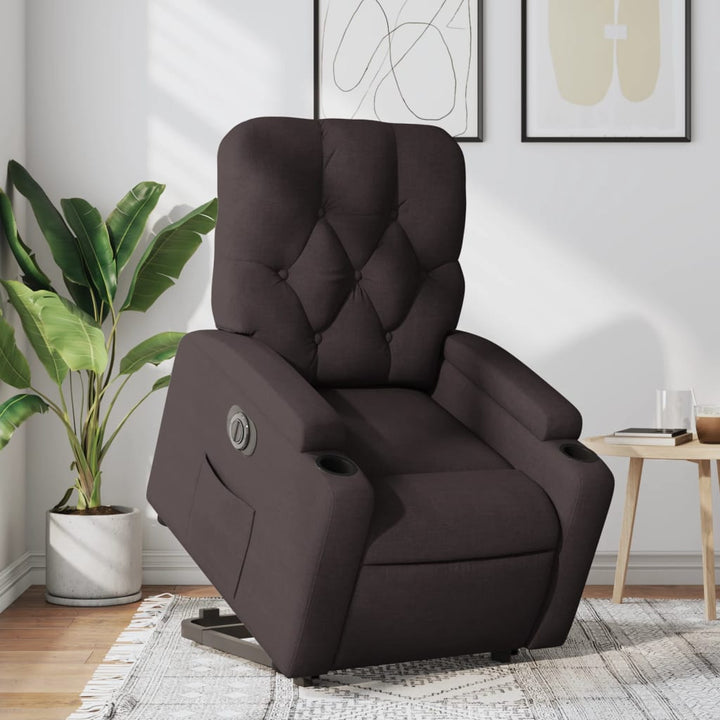 Massagefåtölj Med Uppresningshjälp Tyg