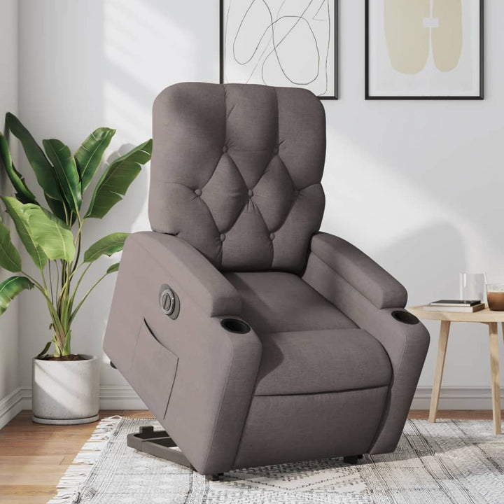 Massagefåtölj Med Uppresningshjälp Tyg