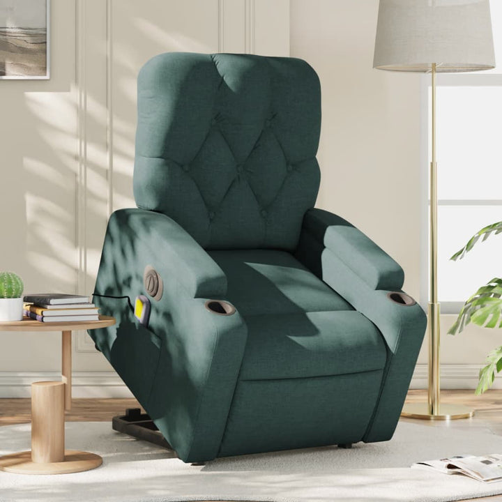 Massagefåtölj Med Uppresningshjälp Tyg