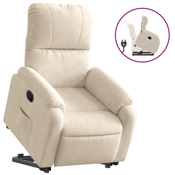 Reclinerfåtölj Med Uppresningshjälp Mikrofibertyg