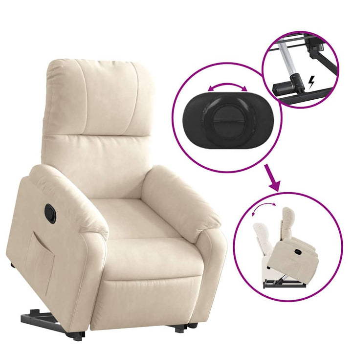 Reclinerfåtölj Med Uppresningshjälp Mikrofibertyg