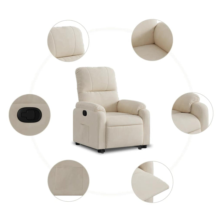 Reclinerfåtölj Med Uppresningshjälp Mikrofibertyg