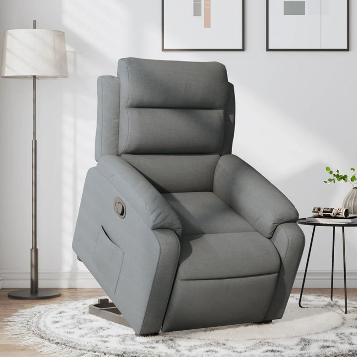 Elektrisk Reclinerfåtölj Med Uppresningshjälp Tyg