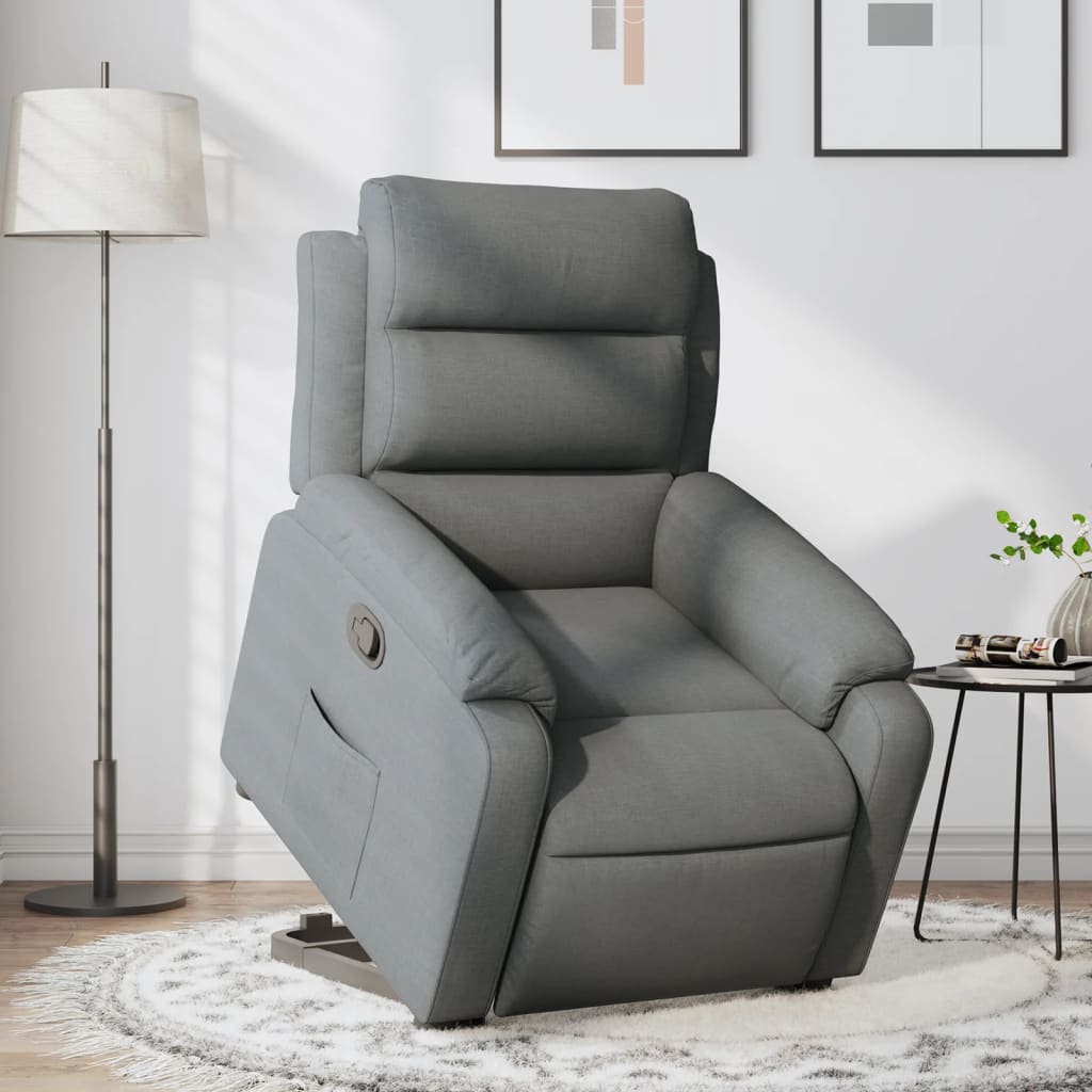 Elektrisk Reclinerfåtölj Med Uppresningshjälp Tyg