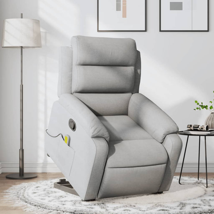 Elektrisk Reclinerfåtölj Med Uppresningshjälp Tyg