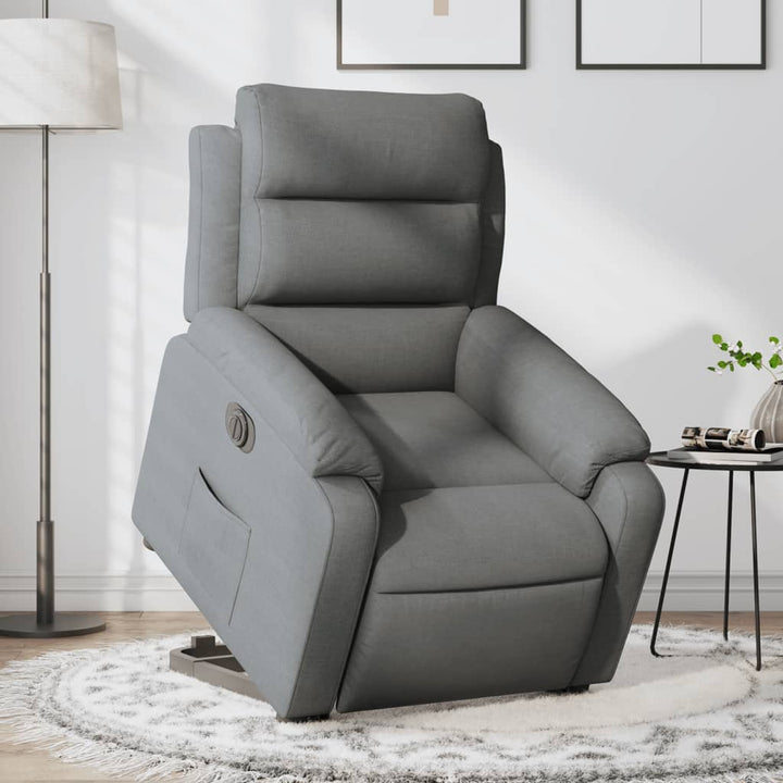 Elektrisk Reclinerfåtölj Med Uppresningshjälp Tyg